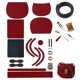 thumbnail image 1 of Bolso Artesanal Piel Auténtica Color Burdeos Tejido Con Material Casero 20*5.5*15cm (4), 1 of 8