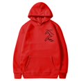 thumbnail image 2 of Jacenvly Valentine'S Day Gifts for Boyfriend Long Sleeve Shirts Heart Pattern Hooded Loose Casual Valentine'S Day Printed Hooded Plush Hoodie Top Hooded Hoodie Red, 2 of 4