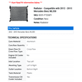 thumbnail image 2 of Radiator - Compatible with 2012 - 2015 Mercedes-Benz ML350 2013 2014, 2 of 2