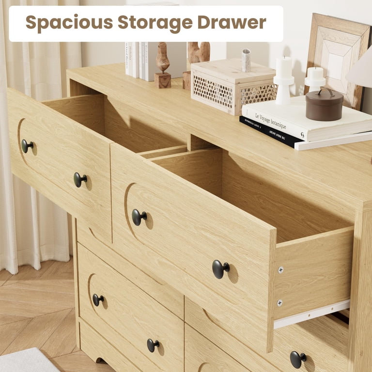 linear dresser Room & Board | Modern Linear Ten-Drawer Dresser | Solid Oak w/ Salt Stain Wood