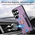 thumbnail image 3 of Asuwish Phone Case for Samsung Galaxy S26 Ultra 5G Wallet Cell Cover with Tempered Glass Screen Protector Slim Lanyard Wrist Strap RFID Ring Stand Credit Card Holder Slot S26Ultra 26 Women Men Purple, 3 of 10