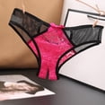 thumbnail image 3 of (2-Pack) 2025 Low Women's Briefs Underpants Rhinestone for Women Set Crotch Lace Openy Fishnet Dress for Women U, 3 of 4