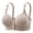 Grey, variant on Women Bra Front Button Closure Adjustable Strap Push Up Plus Size No Wire Breast Support Elastic Soft Solid Color Lady Bra Underwear