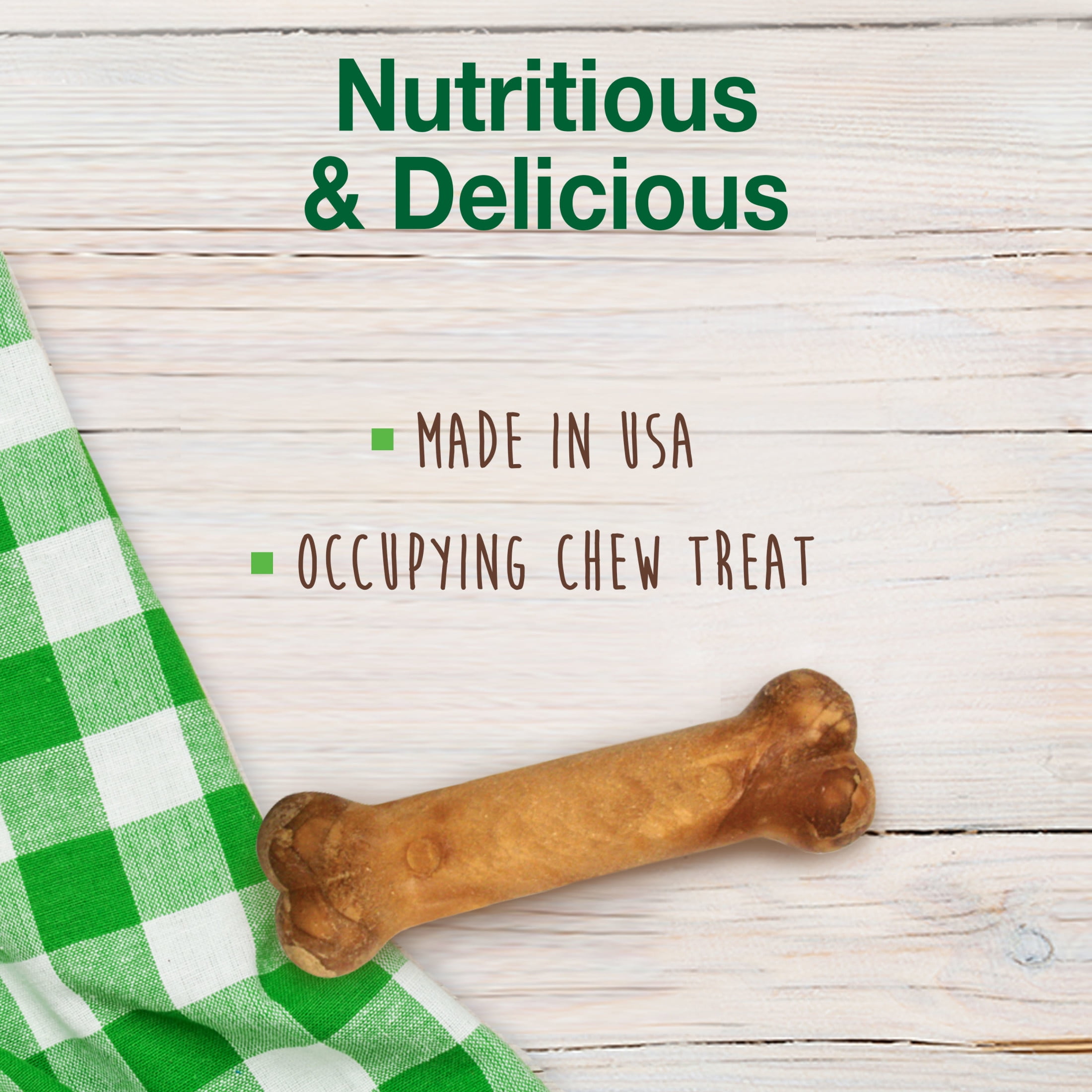 Nylabone Healthy Edibles Natural Dog Treats, Long Lasting Dog Bones, Roast Beef & Chicken Flavor Dog Treats, For X-Small Dogs (34 Count)