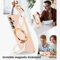 thumbnail image 3 of Dteck for Samsung Galaxy S24 Case with Magnetic Ring Stand, Compatible with MagSafe, Full Camera Lens Protection, Luxury Plating Slim Cover Samsung S24 Phone Cases for Women Men,Pink, 3 of 4