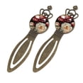 thumbnail image 2 of Peony Vintage Copper Crown-Shaped Bookmarks - Stainless Steel Reading Accessories for Book Lovers and Readers - Set of 2 Book Markers, 2 of 5