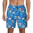 thumbnail image 2 of Goofa Gnomes in USA Printed Men's Swim Trunks Board Shorts Quick Dry Mens Swimming Trunks with Compression Liner,Breathable Fit Hawaii Beach Shorts-Medium, 2 of 9
