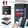 thumbnail image 6 of Compatible with Samsung Galaxy S20 FE Phone Case,Wave Curves and Sequins Meticulously Sewn PU Leather Flip Folding Kickstand Wallet Shockproof Rugged  Phone Case With Card Slots,Black, 6 of 9