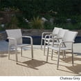 thumbnail image 3 of Noble House Chaises Empilables Extérieures en Aluminium Gris Château (Lot de 4), 3 of 3