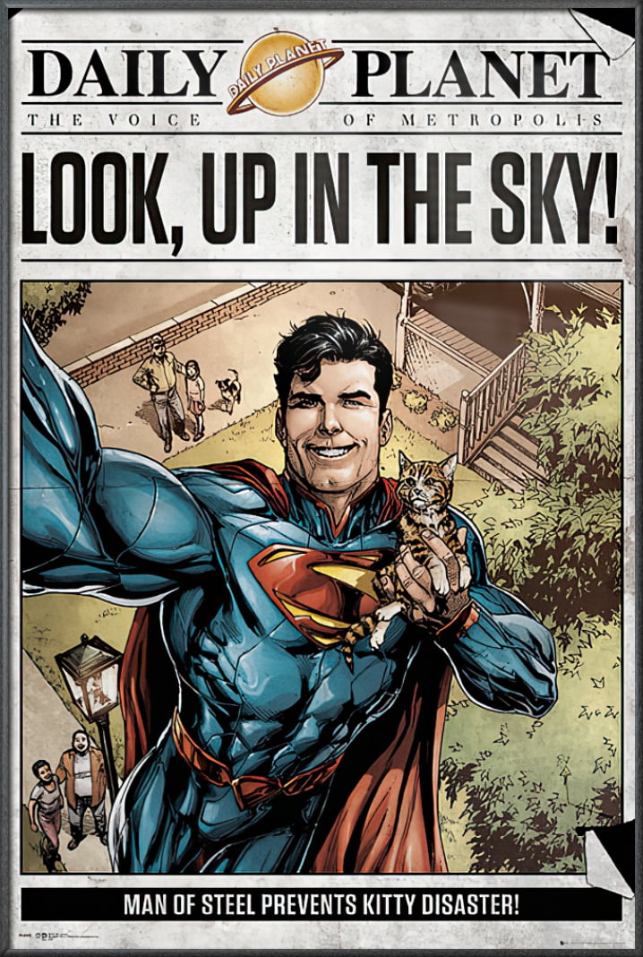 DC Comic Book Cartoon Superheroes Canvas Pictures 24x32" Batman Superman 