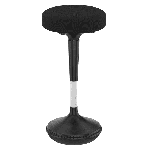 Wobble Stool Height Adjustable Standing Desk Stool, 24-34 Inch Active Sitting Balance Stool with 360° Swivel and Cushioned Seat, Black