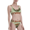 thumbnail image 2 of Kdxio Retro Cover For Coffee for Womens High Waisted Bikini Top Sports Style Two Piece Bathing Suits, 2 of 7
