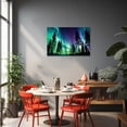 thumbnail image 4 of ZHONGYUTONG Aurora Canvas Wall Art Borealis Snow Mountain Picture Print Northern Lights Lake Forest Painting for Bedroom Decor Framed (12.00" x 18.00"), 4 of 5
