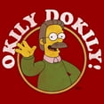 thumbnail image 2 of Men's The Simpsons Ned Flanders Okily Dokily  Graphic Tee Red 2X Large, 2 of 5