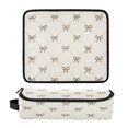 thumbnail image 3 of Hair Tools Storage with Heat Resistant Mat- Ribbons Pattern Printed Curling Iron Travel Bag/Flat Iron Case for Women, 3 of 8