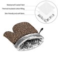 thumbnail image 6 of Cauagu Brown Leopard Print Oven Mitts and Pot Holders 4 pcs Set,Extra Thicken Long Kitchen Oven Glove Potholders BBQ Gloves-Oven Mitts and Pot Holders(11 Inch), 6 of 6