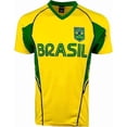 thumbnail image 3 of Icon Sports Brazil Soccer Jersey, Yellow/Green, 100% Poly, YXS-XXL, 3 of 7