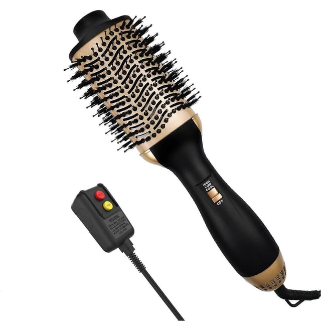 Cepillo secador de aire caliente 4 en 1 con iones negativos, peinado en un solo paso para dar volumen al cabello grueso