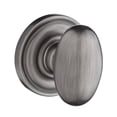 thumbnail image 1 of Baldwin HD.ELL.TRR.152 Half Dummy Ellipse Knob & Traditional Round Rose, Matte Antique Nickel, 1 of 1