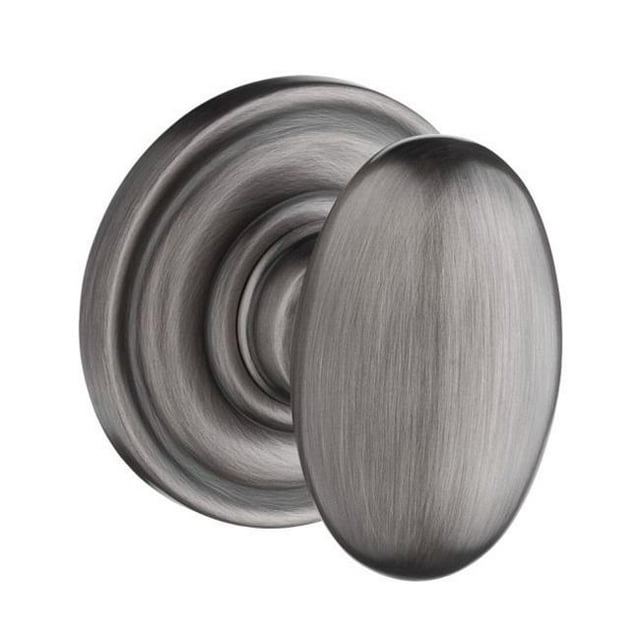 Baldwin HD.ELL.TRR.152 Bouton Demi-Tétine Ellipse & Rose Ronde Traditionnelle, Nickel Antique Mat