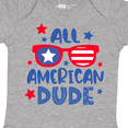 thumbnail image 4 of Inktastic 4th of July All American Dude with Red and Blue Glasses Boys Baby Bodysuit, 4 of 5