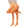 thumbnail image 2 of oelaio Opaque Tights for Women 2 Pack Compression Plus Size High Waisted Stockings Control Top Pantyhose Dance Wear Orange M, 2 of 3