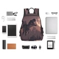 thumbnail image 4 of Honeii Dinosaur Moonlit Forest Print Lightweight Backpacks,Carry on Backpack,Durable Backpack for School, Work & Travel, 4 of 7