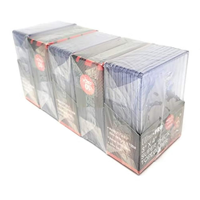 5 Ultra Pro 130PT parte superior Loader Packs - Total de 10 toploaders por pack (50 Tarjetas) - de grosor, béisbol, baloncesto, hockey, fútbol (IE Memorabilia)