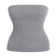 thumbnail image 3 of CHUANK Women‘s 2-Pack Basic Solid Stretchy Cotton Long Bandeau Tube Top, 3 of 5