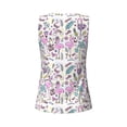 thumbnail image 5 of Picia Summer with Flamingo Pattern Women's Workout Tank Top,Breathable Activewear,Slim Fit Athletic Top,Versatile Workout Moisture-wicking top-Medium, 5 of 9