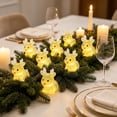 thumbnail image 6 of Ouuluon Set of 10 Luminous Reindeer Figurines, Glow in Dark Resin Tabletop Ornaments for Christmas Party Decor, 6 of 6