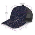 thumbnail image 2 of Lsque Navy Dark Blue Printed Trucker Hat - Baseball Cap for Men Women - Breathable Mesh Side, Adjustable Fit - for Casual Wear, 2 of 7