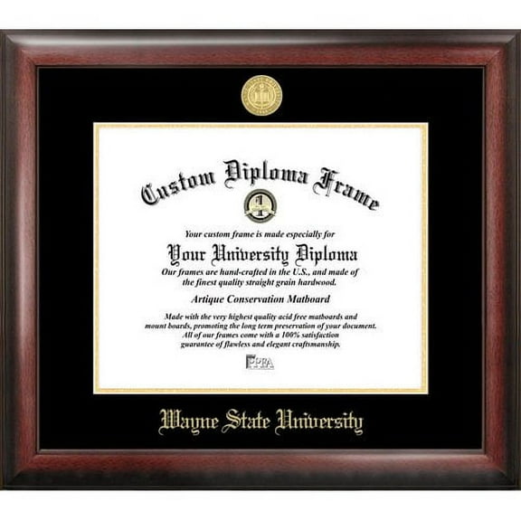 Wayne State University 8" x 10" Gold Embossed Diploma Frame