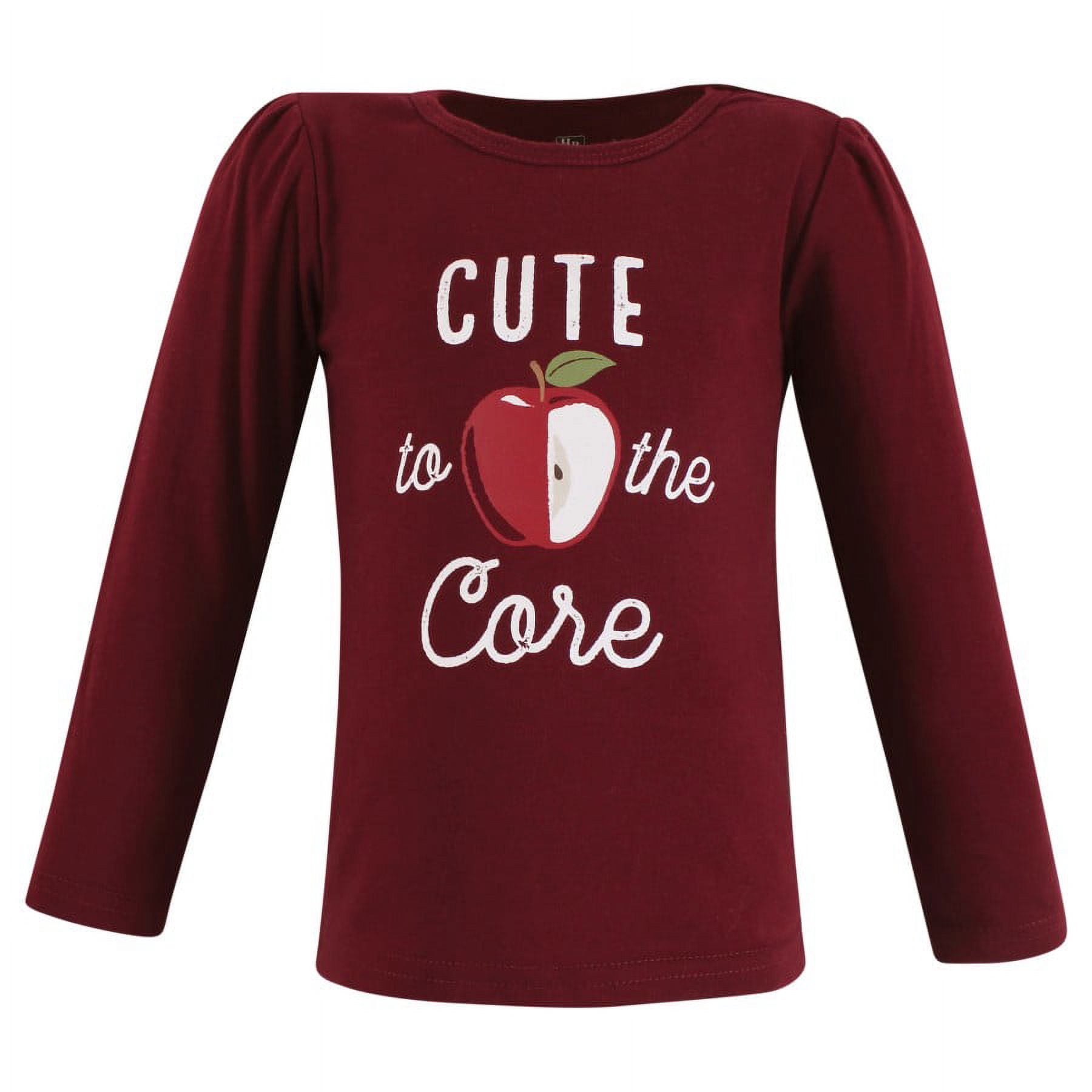 Hudson Baby Infant and Toddler Girl Long Sleeve T-Shirts, Fall Pumpkin Spice, 18-24 Months