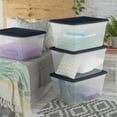 thumbnail image 6 of (2 pack) Sterilite 58 Qt. Storage Box Plastic, Blue Cove, 6 of 8
