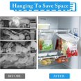 thumbnail image 4 of Estante de almacenamiento retráctil para refrigerador, organizador colgante de cajón deslizante para refrigerador con 10 bolsas con cremallera para verduras, frutas y alimentos frescos, 4 of 5