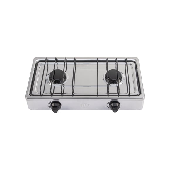 Foset PAGA-2X, Parrilla de gas de sobreponer 2 quemadores, inoxidable