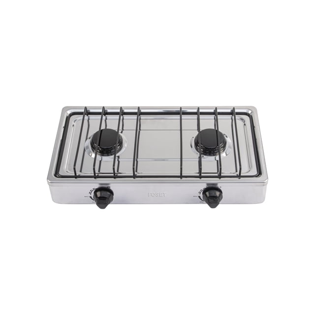 Foset PAGA-2X, Parrilla de gas de sobreponer 2 quemadores, inoxidable