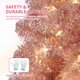 thumbnail image 3 of 7.5-foot rose gold tinsel pre-lit artificial christmas tree con 450 warm blanca LED lights, 3 of 6