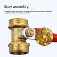 thumbnail image 1 of Brass Ball Valve with Rotary Handle Male Female Thread Hose Connector Switch Garden Farmhouse Water Flow Control Home Fitting 1/8 Inch, 1 of 9