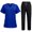 Dark Blue, variant on Resivox Scrubs for Women Set Plus Size Nurse Uniforms Petite V Neck Yoga Scrub Pants and Tops Jogger Scrubs Medical Uniforms Scrub Sets Light Gray 2XL