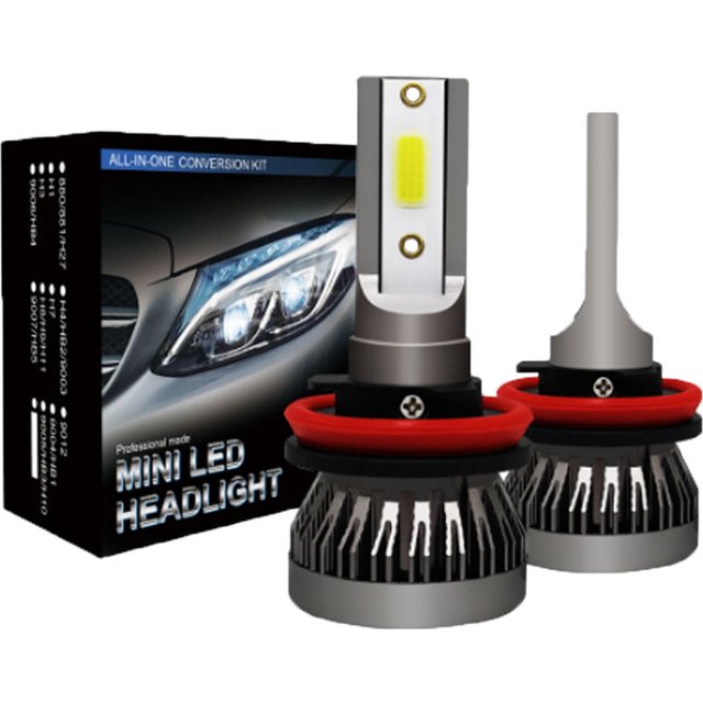 Mini faro LED para coche C6s2, sin ventilador, luz de lejos y de cerca, luz integrada para coche h1h3h4h7h8h11