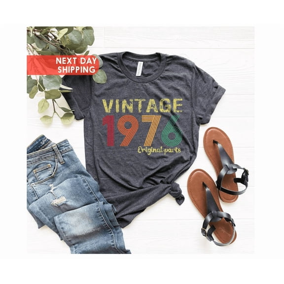 Vintage 1976 Original Part Tee, 1976 Retro Shirt, 1976 Vintage Tee, Born In 1976, 49Th Birthday Gift For Women, 49Th Birthday Gift For Men