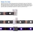 thumbnail image 5 of 20pcs 5050 RGB LED Strip Light Connectors, 4 Pin Conductor Unwired Solderless LED Strip to Strip Connector, 10 mm Wide LED Tape Light Gapless Adapter, Strip to Strip Jumper, 5 of 8