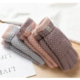 Women's Winter Gloves 2Finger Touch Screen Warm Fleece Lined Knit