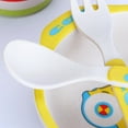 thumbnail image 4 of Baby Bowl Spoon Fork Feeding Food Tableware Set Fiber Cartoon Kids Dishes, 4 of 7