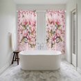 thumbnail image 4 of Pink Orchid Kitchen Curtain for Berdoom Living Room Cafe 72 Inch Length, Spring Floral Flowers Leaves Botanical Tiers Curtains Light Filtering Drapes Rod Pocket Window Treatment 2 Panels 52"Wx72"L, 4 of 8