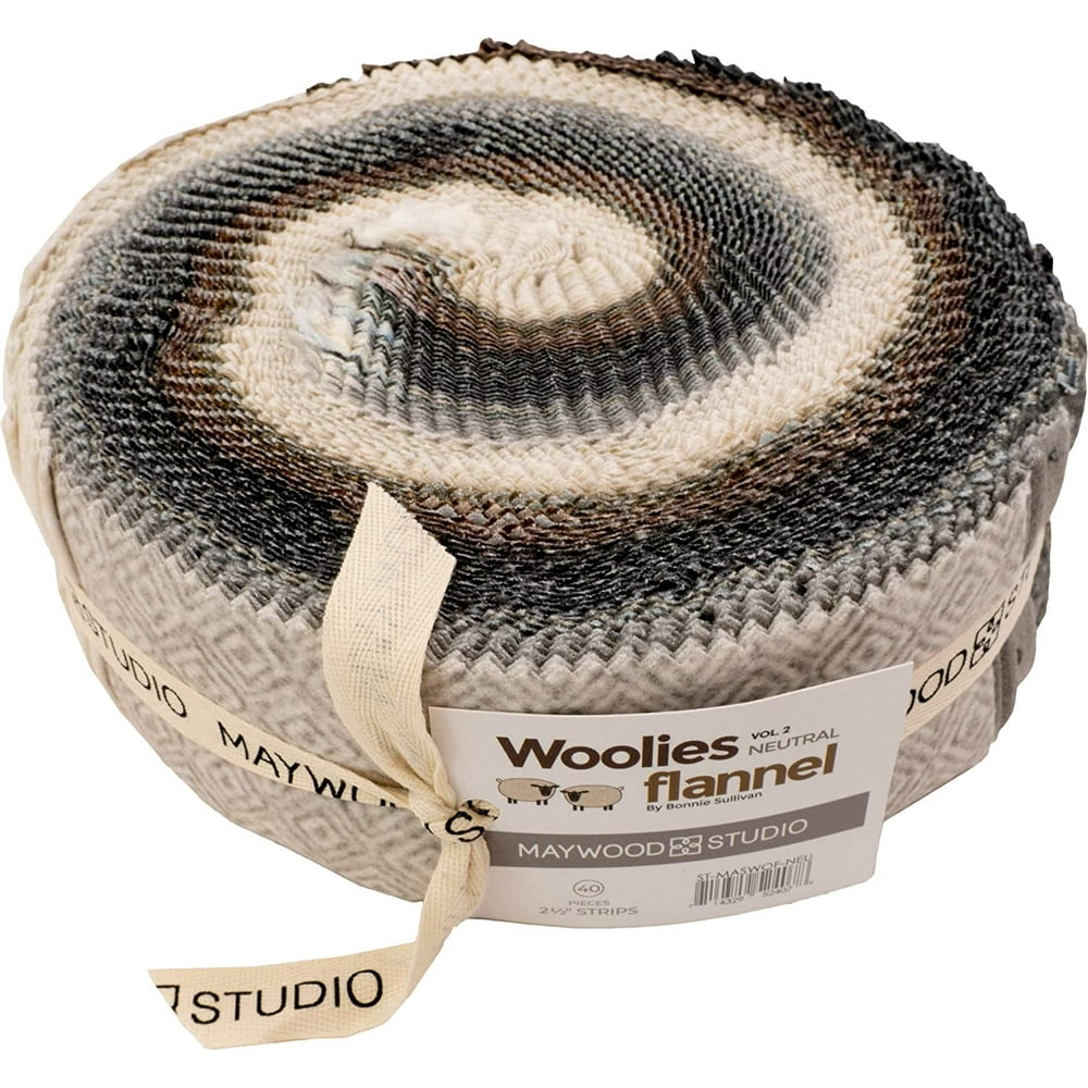 Flannel Jelly Roll Woolies Neutral Assortment Flannel Vol 2 by Bonnie ...