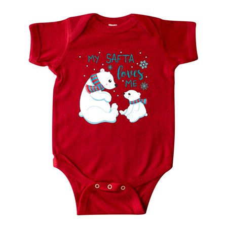 

Inktastic My Safta Loves Me- cute polar bears Gift Baby Boy or Baby Girl Bodysuit