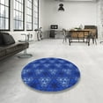 thumbnail image 3 of Ahgly Company Indoor Rectangle Patterned Cobalt Blue Novelty Area Rugs, 8' x 12', 3 of 6